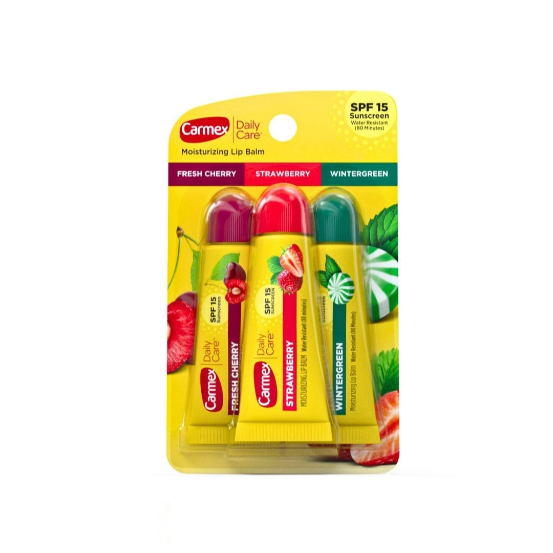 Carmex Moisturizing Lip Balm Tubes, 3 Tubes 10g