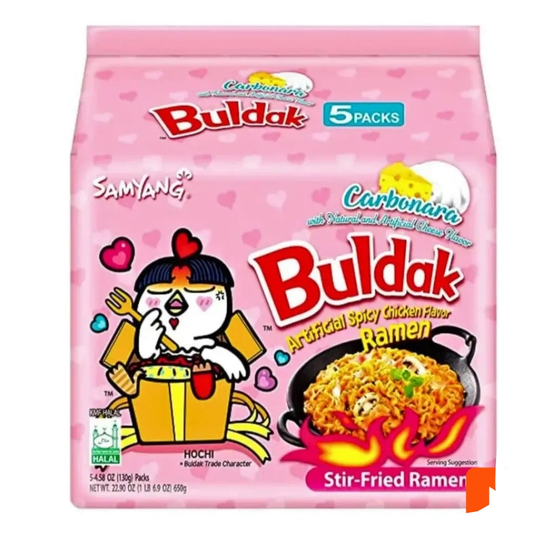 Samyang Hot Chicken Ramen Carbonara Flavor (130g X 5pct)