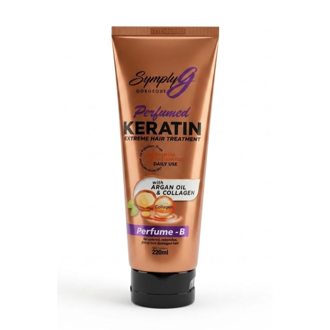 Symply Gorgeous Keratin Extreme Hair Treament With Argan Oil & Keratin Collagen Perfume -b 220ml