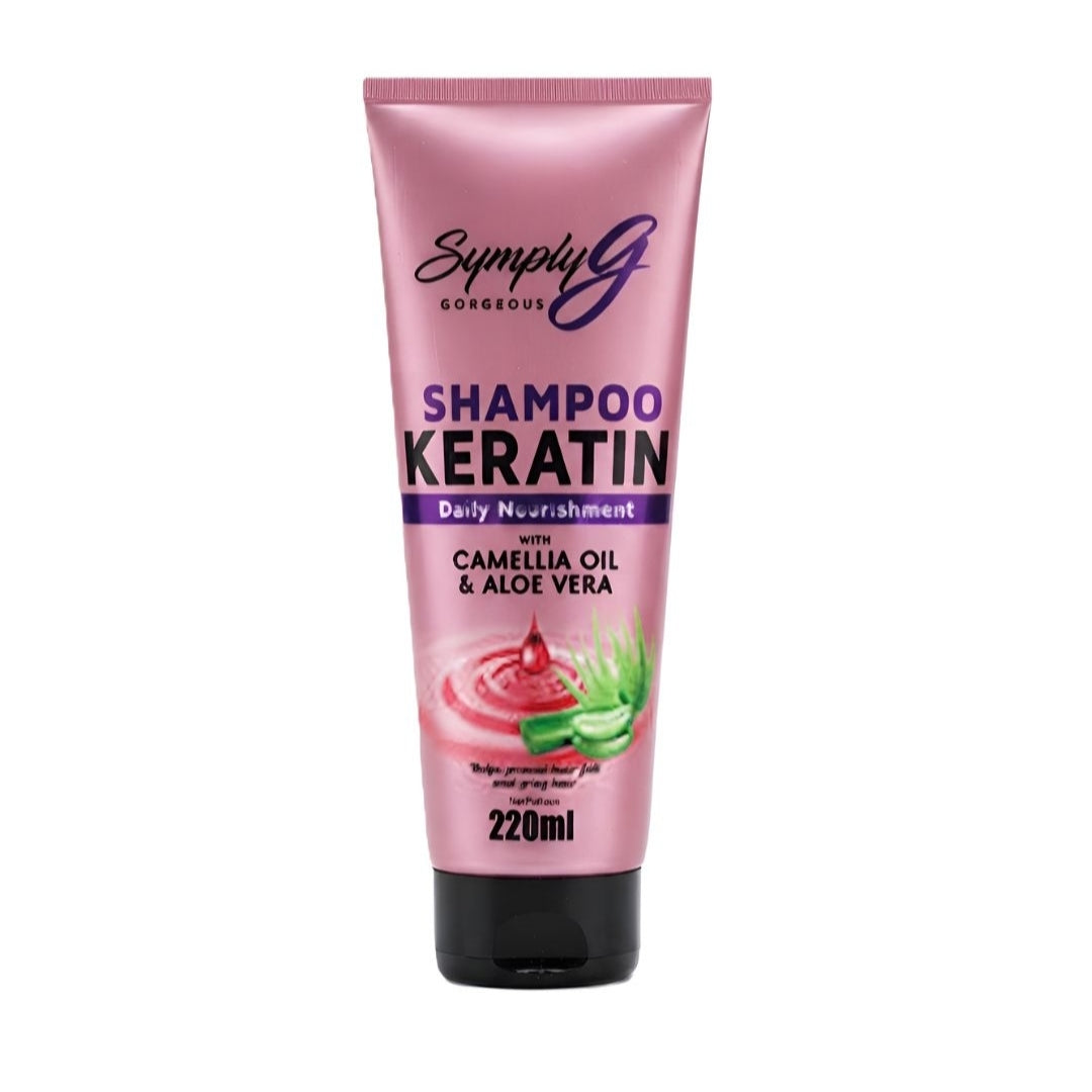 Symply Gorgeous Shampoo Keratin Daily Nourishment With Camellia Oil & Aloe Vera 220ml
