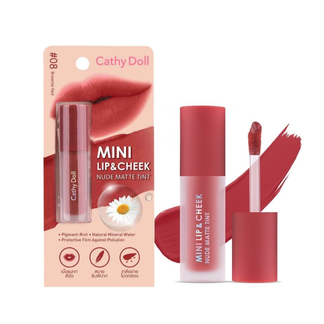 Cathy Doll Mini Lip And Cheek Nude Matte Tint (no.08) 2.1g