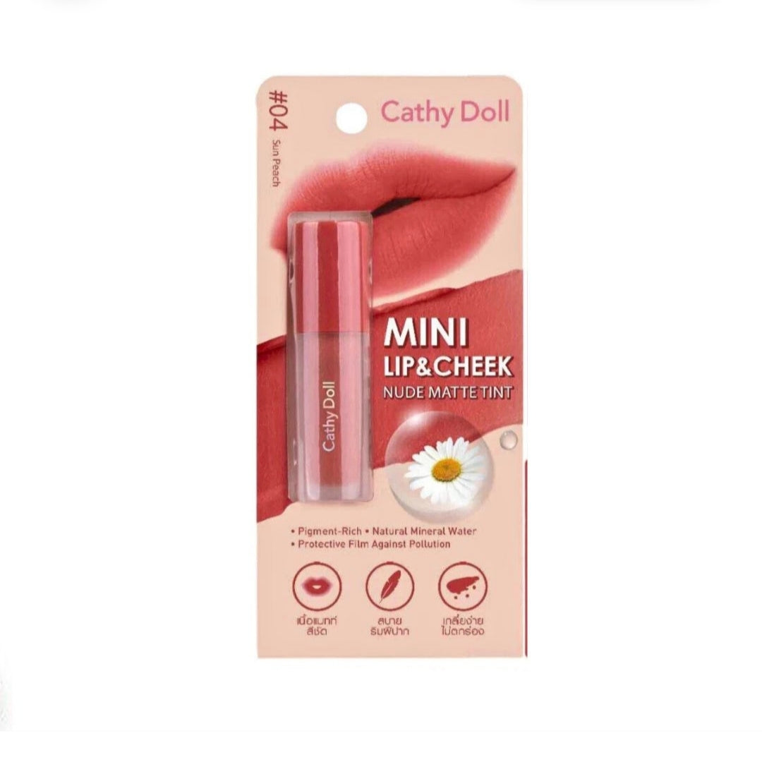 Cathy Doll Mini Lip & Cheek Nude Matte Tint (04) 2.1g