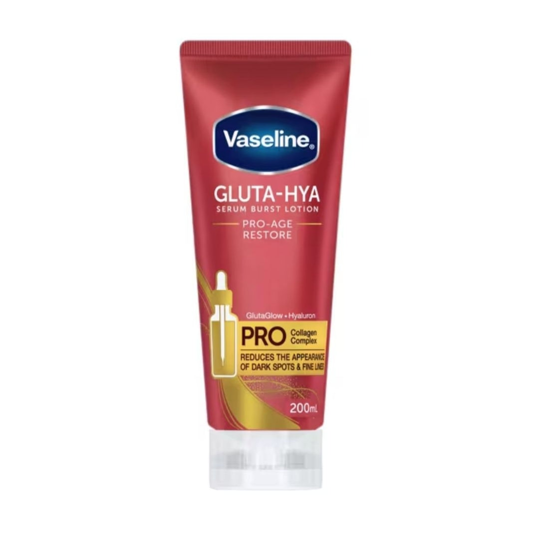 Vaseline Gluta And Hya Serum Burst Lotion Pro-age Restore 200ml