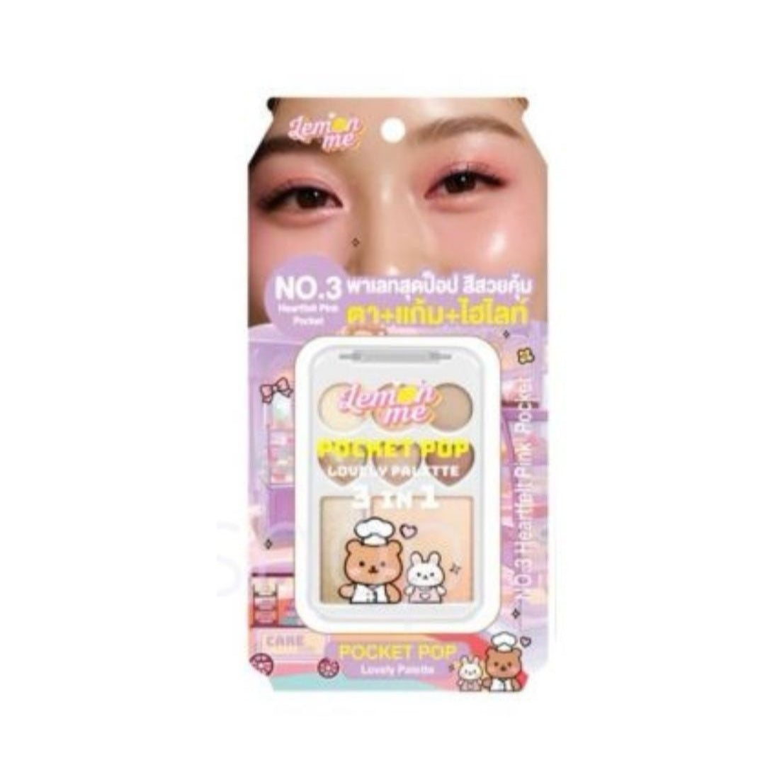 Lm Pocket Pop Lovely Palette No.3 Heartflet Pink Pocket 9.5g