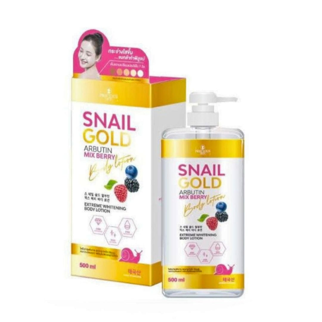 Precious Skin Snail Gold Arbutin Mix Berry Body Lotion 500ml