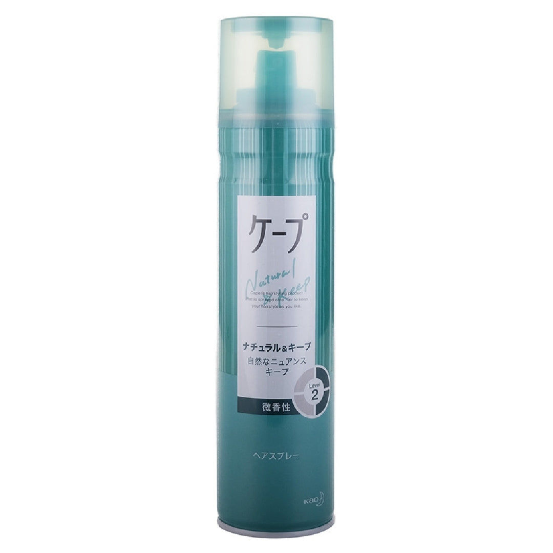 Kao Kape Natural&keep Slight Fragrance-free Dark Green 150ml بخاخ مثبت للشعر كاو كيب ناتشورال آند کیب (بدون رائحة) 150 مل