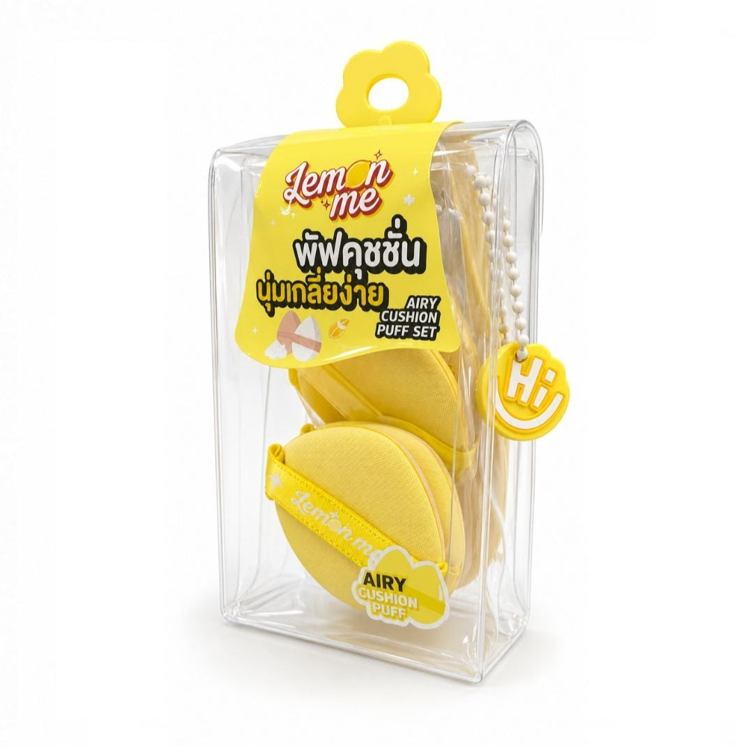 Lemon Me Airy Cushion Puff Set (yellow)
