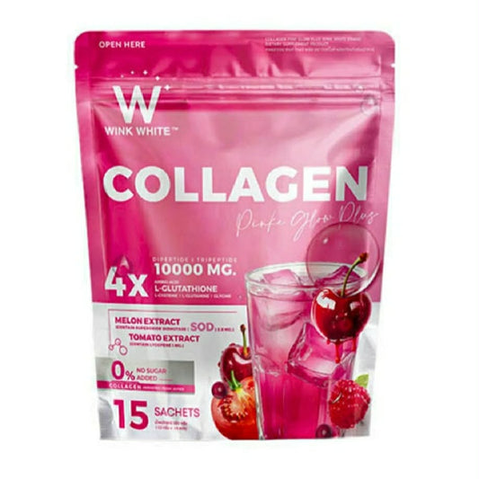 Wink White Collagen Pink Glow Plus (12gx15pct)180g