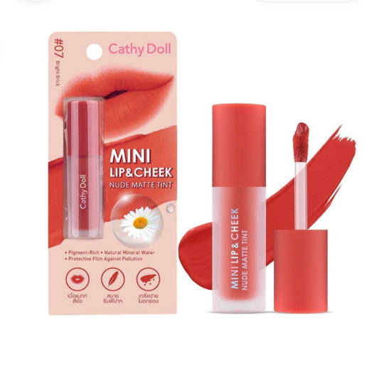 Cathy Doll Mini Lip And Cheek Nude Matte Tint (no.07) 2.1g