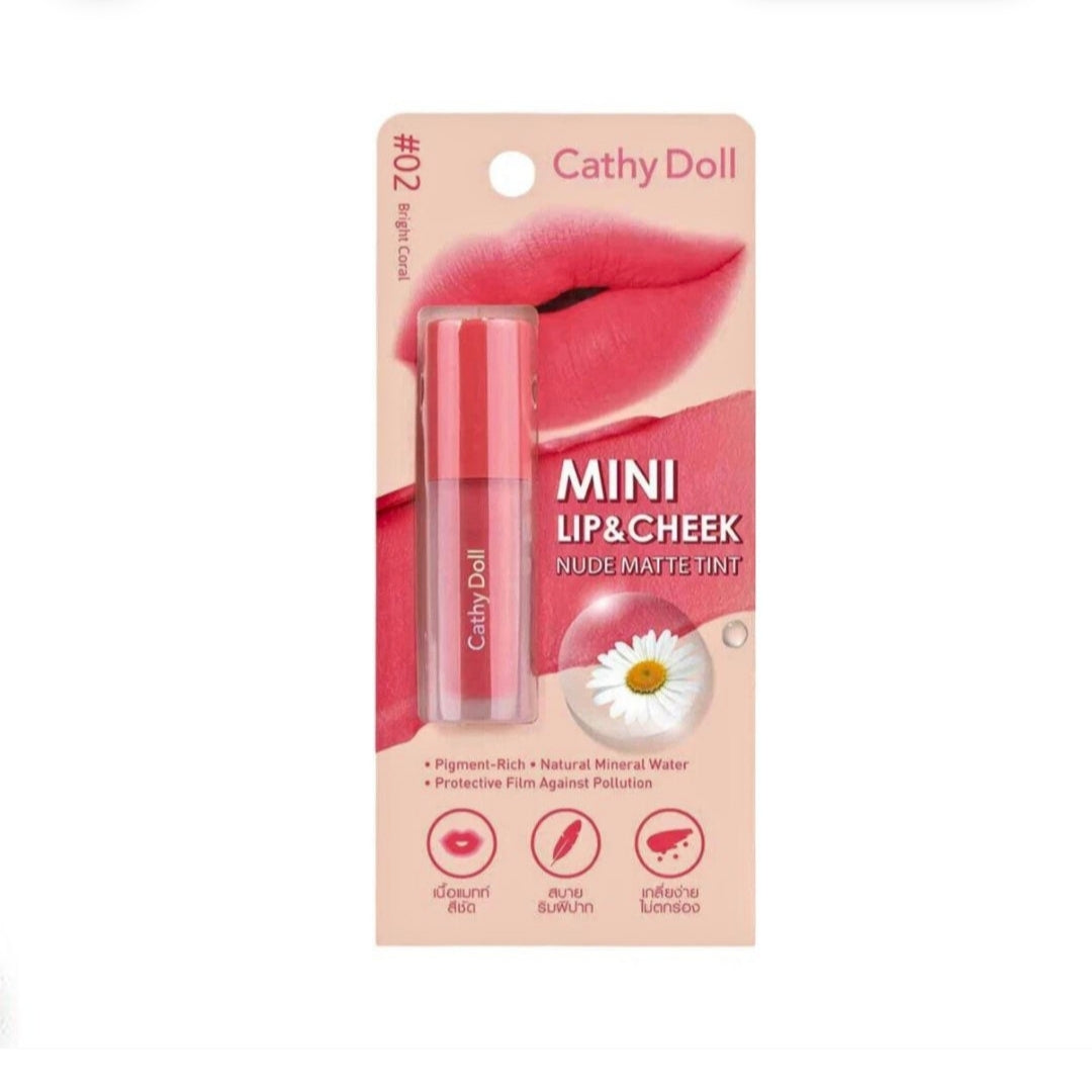 Cathy Doll Mini Lip & Cheek Nude Matte Tint (02) 2.1g