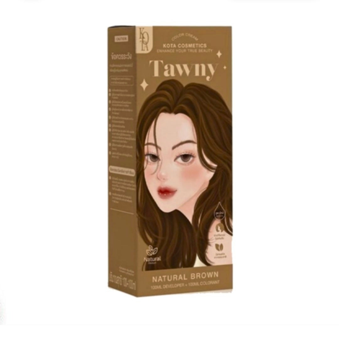 Kota Color Cream Hait Color Organic (tawny (natural Brown)) 100ml