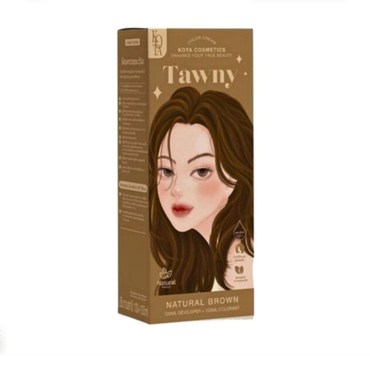 Kota Color Cream Hait Color Organic (tawny (natural Brown)) 100ml