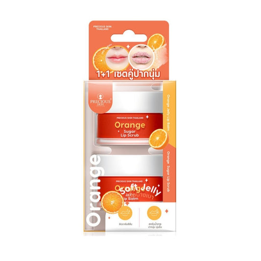 Precious Skin Orange Soft Jelly Lip Balm 2pcs