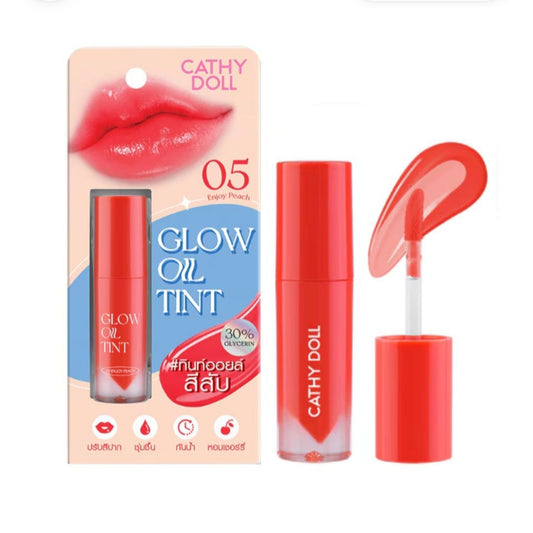 Cathy Doll Lip Tint Glow Oil Tint (no.05) Enjoy Peach 2.4g