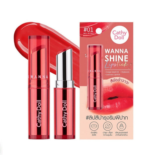 Cathy Doll Wanna Shine Lopstick (01) 3g