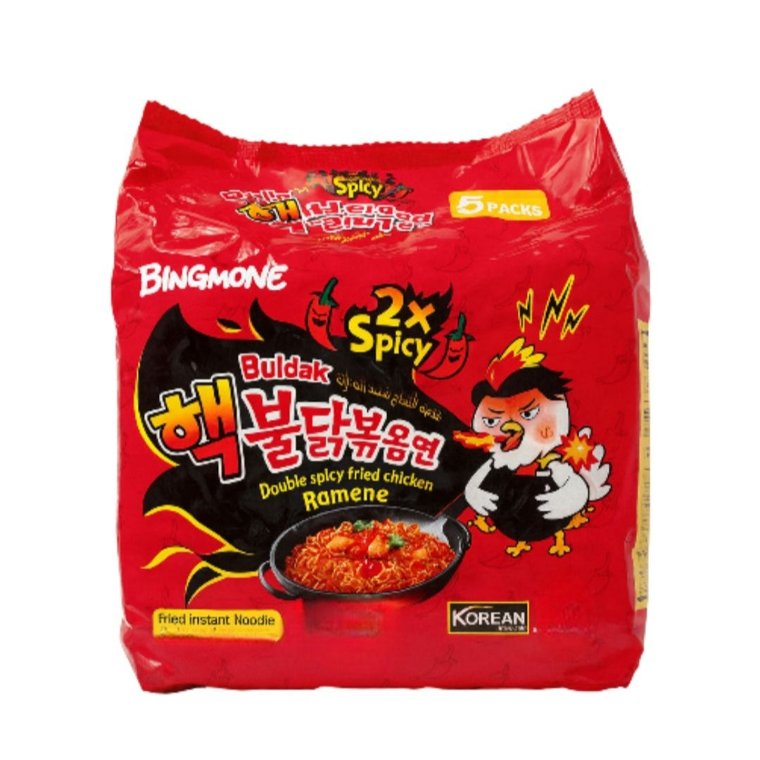Bingmone Bulduk 2x Spicy Fried Chicken Ramene (5 X 142g) 710g