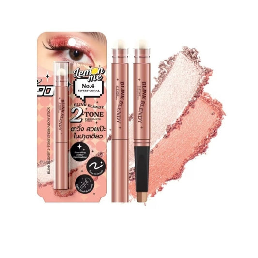 Lemon Me Blink Blendy 2 Tone Eye Shadow Stick No.4 Sweet Coral 1.1g