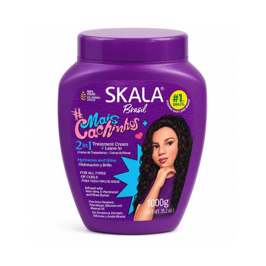 Skala Expert Mais Cachinhos Hair Treament Conditioning + Leave -in + Depinar Cream 1000g