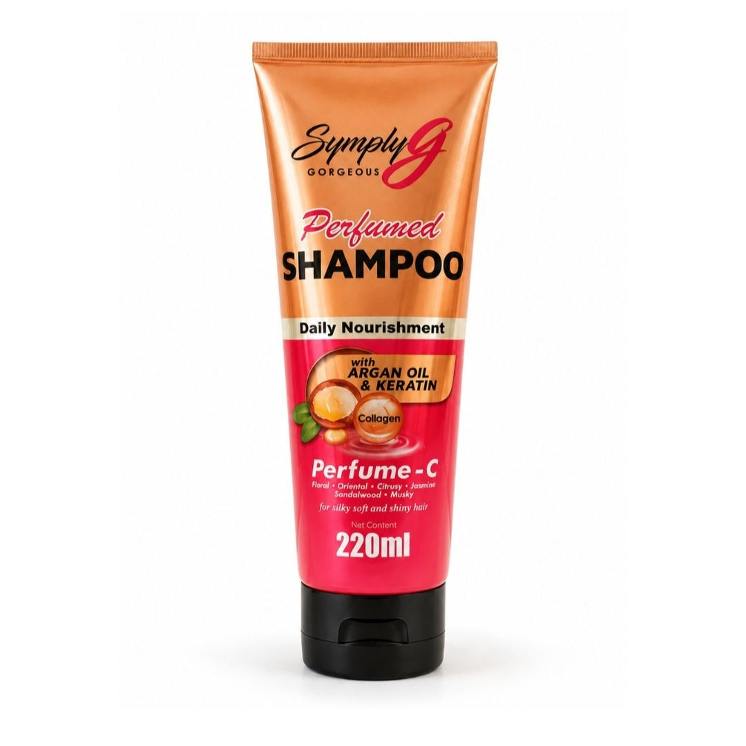 Symply Gorgeous Shampoo Daily Nourishment With Argan Oil & Keratin Collagen Perfume -c 220ml