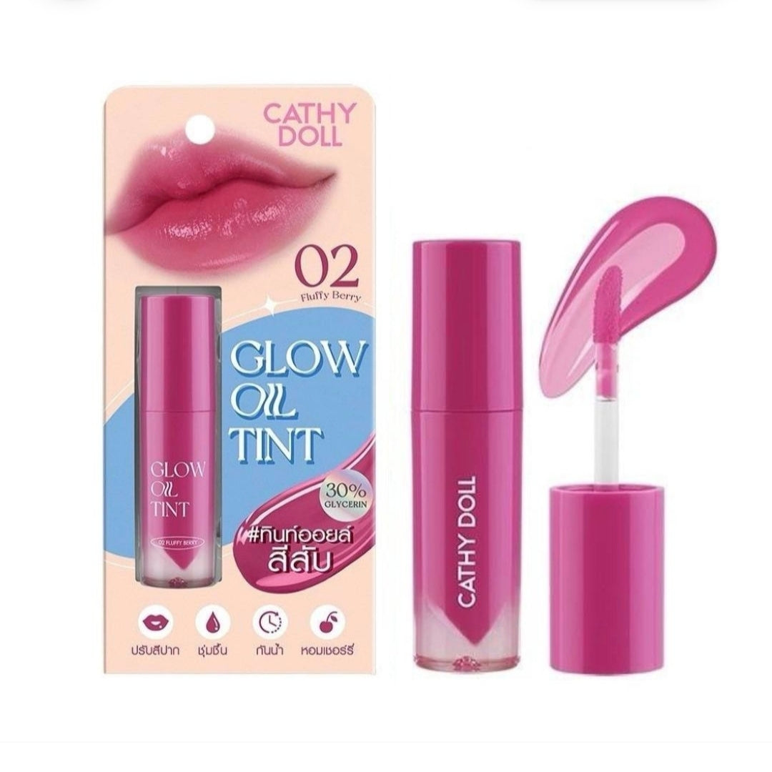Cathy Doll Lip Tint Glow Oil Tint (no.02) Fluffy Berry 2.4g