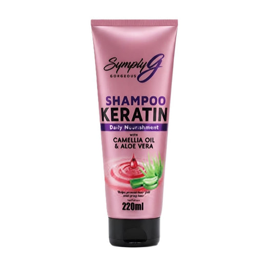 Symply Gorgeous Shampoo Keratin Daily Nourishment With Camellia Oil & Aloe Vera 220ml
