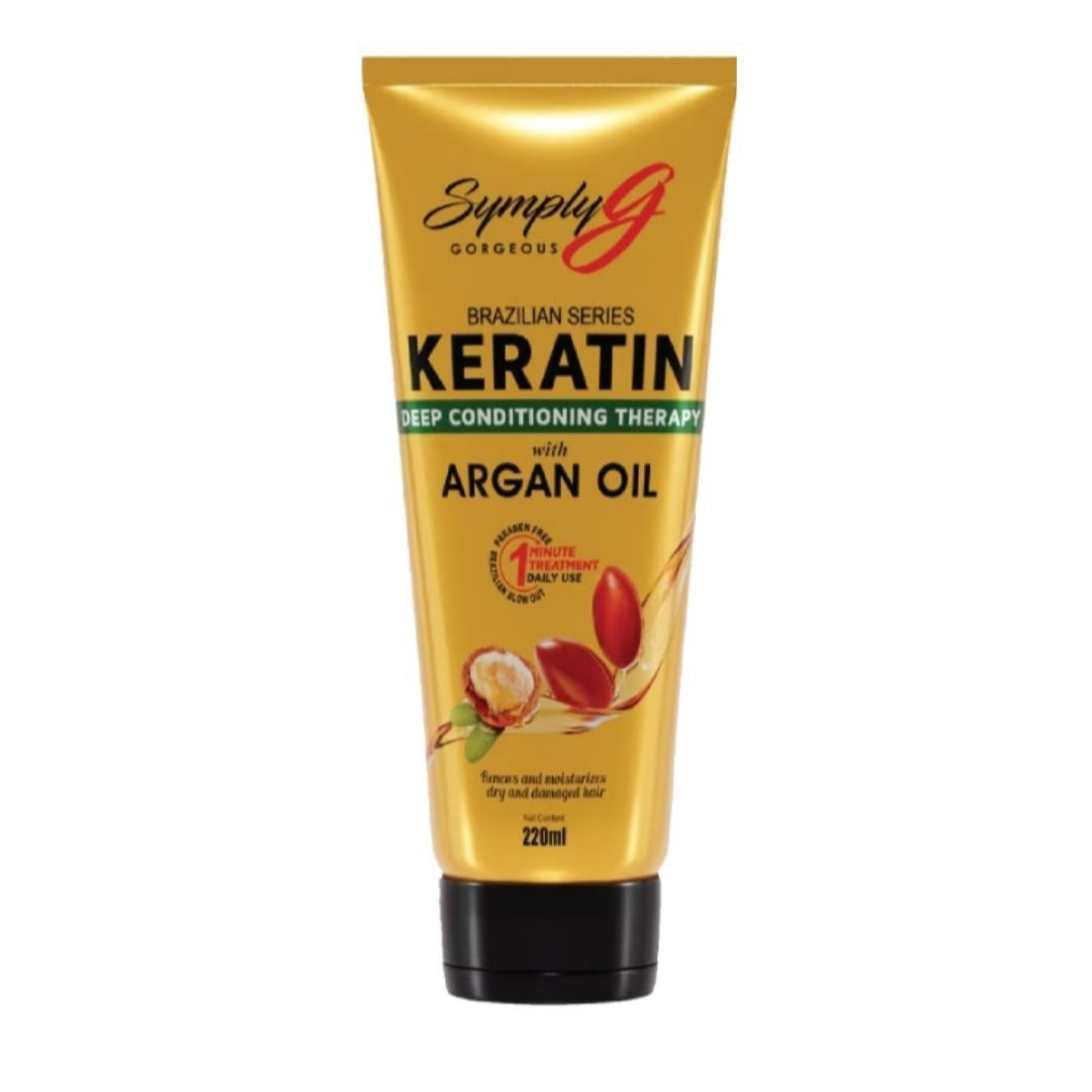 Symply Gorgeous Brazilian Series Keratin Deep Conditioning Therapy With Argan Oil 220ml