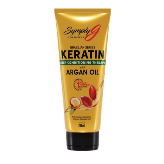 Symply Gorgeous Brazilian Series Keratin Deep Conditioning Therapy With Argan Oil 220ml
