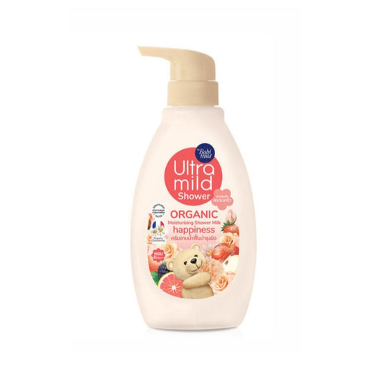 Babi Mild Ultra Mild Organic Moisturising Shower Milk Happiness 380ml