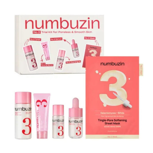 Numbuzin No.3 Trial Kit For Poreless & Smooth Skin