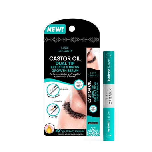 Castor Oil Dual Tip Eyelash & Brow Growth Serum - 12ml