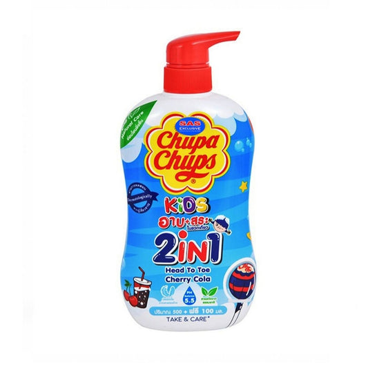 Chupa Chups Kids 2 In 1 Shampoo- shower Gel Head To Toe Cherry Cola 600ml