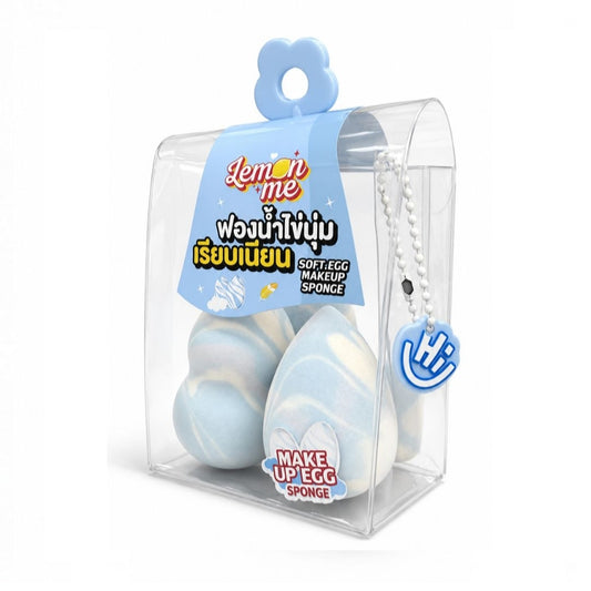 Lemon Me Soft Egg Make Up Sponge (blue) 2pcs