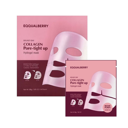 Eqqual Berry Bouncy Day Collagen Pore-tight Up Hydrogel Mask 30g X 4sheet