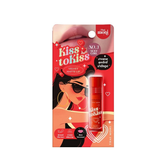 Thai Moni Kiss Tokiss Velvet Matte Lip No.3 Sexy Girl 2.4g