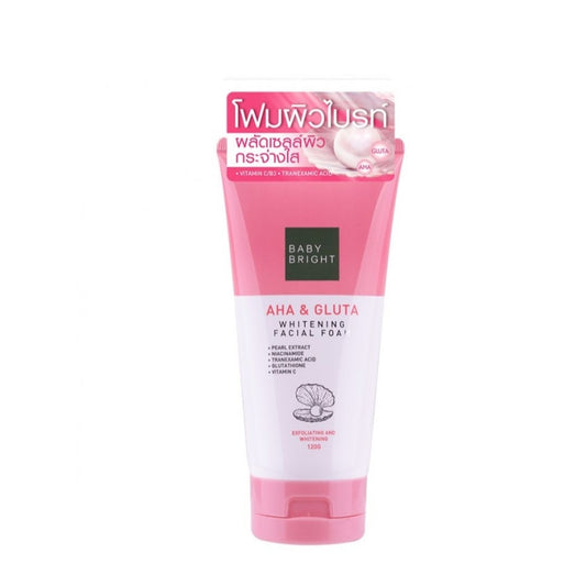 Baby Bright Aha & Gluta Whitening Facial Foam 120g