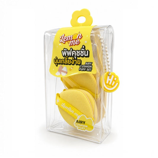 Lemon Me Airy Cushion Puff Set (yellow)