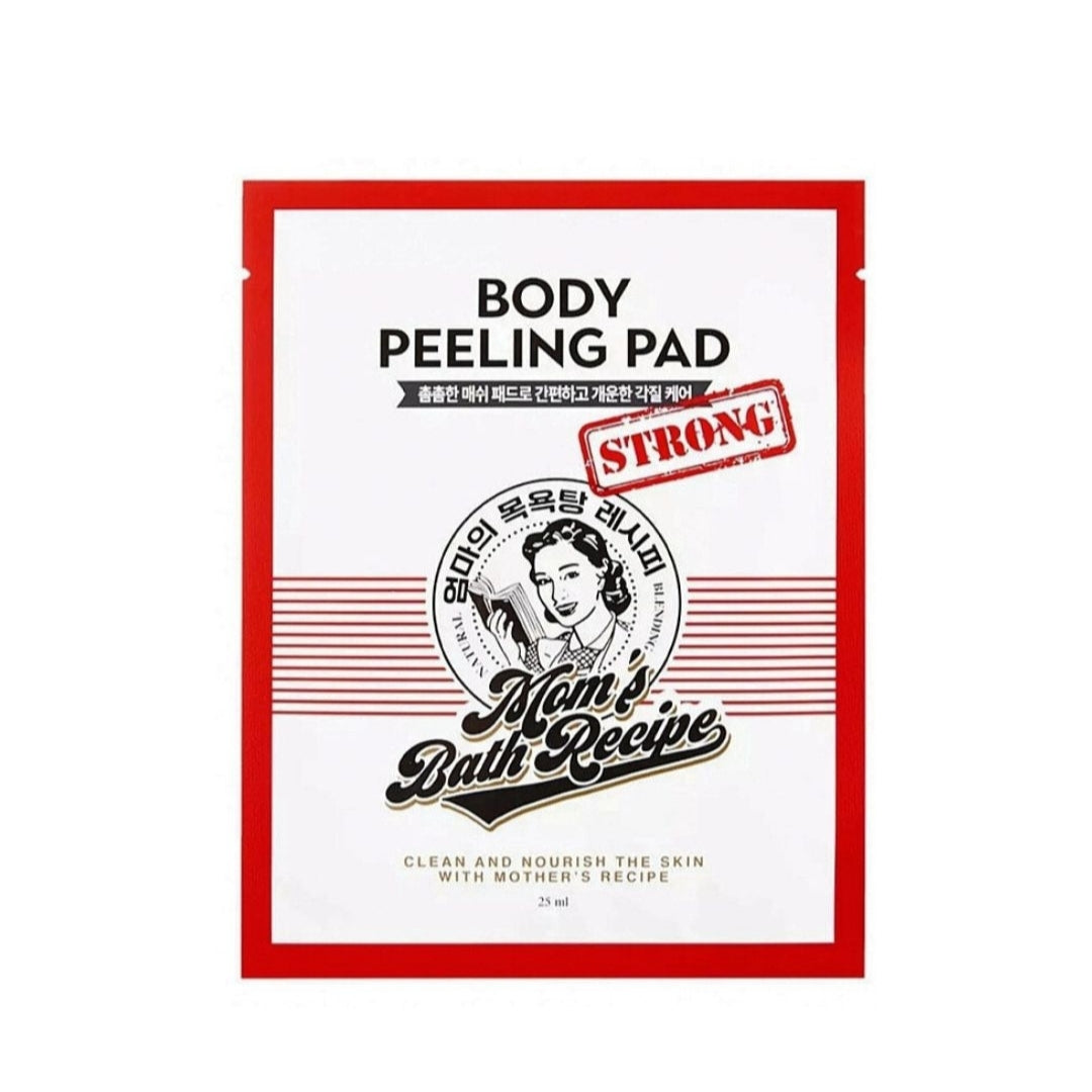 Mom's Bath Recipe Red Body Peeling Strong Pad (1pcs)