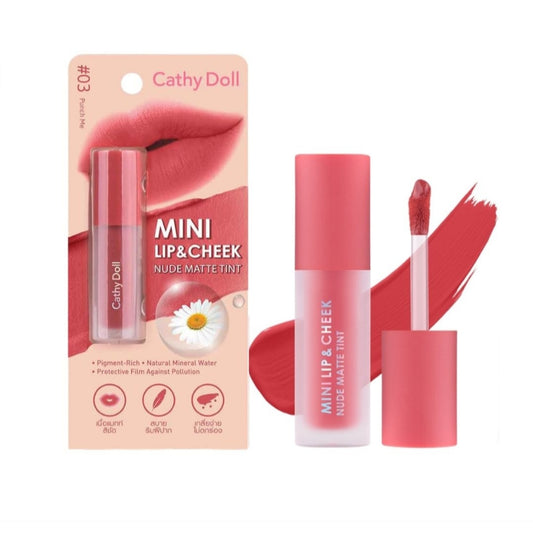 Cathy Doll Mini Lip And Cheek Nude Matte Tint (no.03) 2.1g