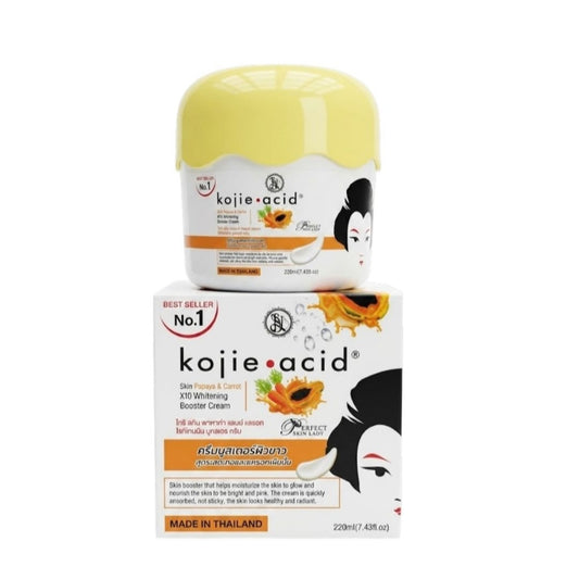 Kojie Acid Skin Papaya & Carrot X10 Whitening Booester Cream 220ml